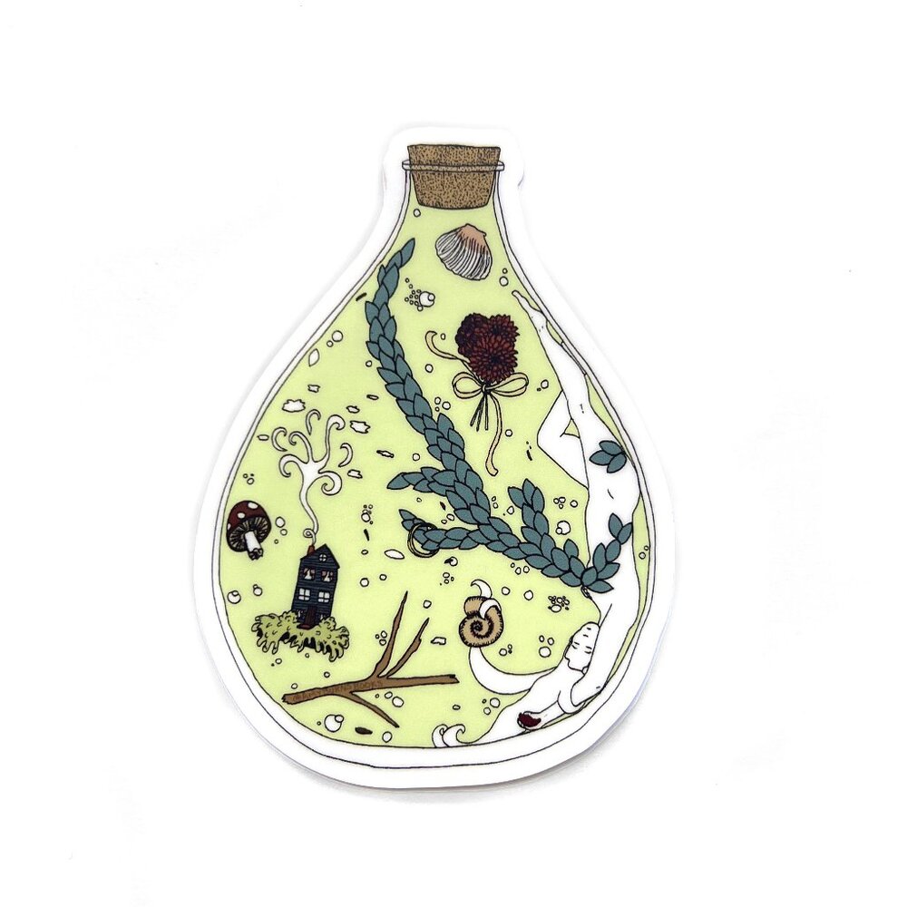 Dream in a Bottle, diecut vinyl sticker